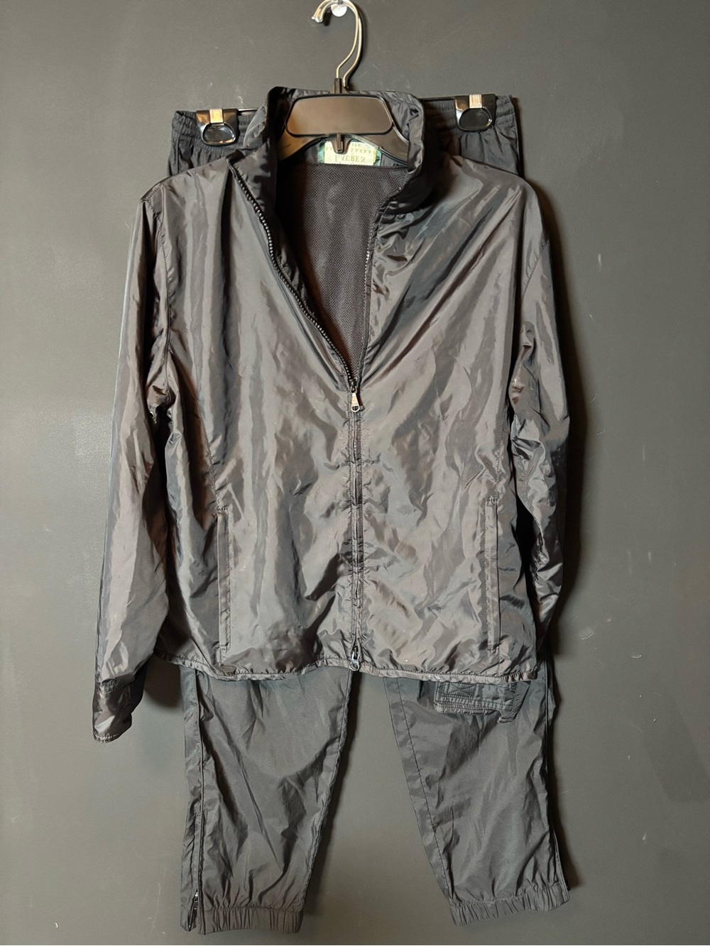 Vintage Ralph Lauren Black Women’s Windbreaker Tracksuit-PS